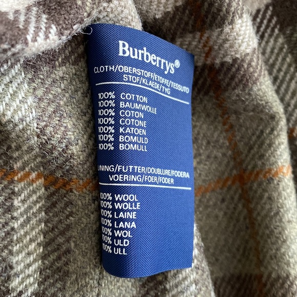 Men’s Burberry (read description) wool lined canvas trench - Picture 5 of 12